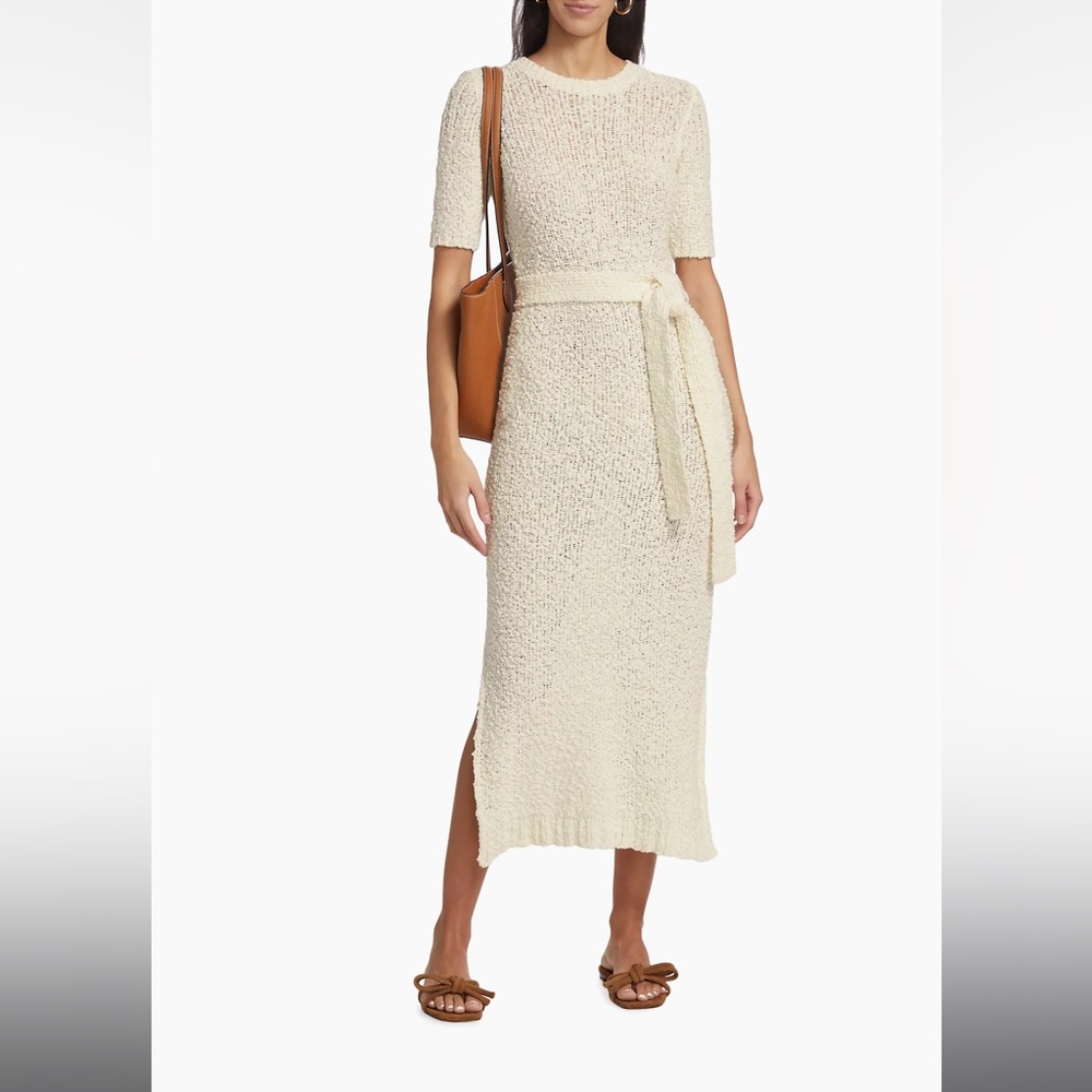 NWT Frame Mixed Stitch Midi-Sweater Dress